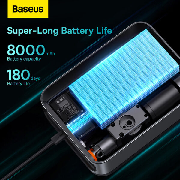 Baseus 2 in 1 Car Jump Starter & Inflator Pump- 8000MAH - 1000A - 6 Months Warranty - Image 7