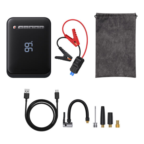 Baseus 2 in 1 Car Jump Starter & Inflator Pump- 8000MAH - 1000A - 6 Months Warranty - Image 2