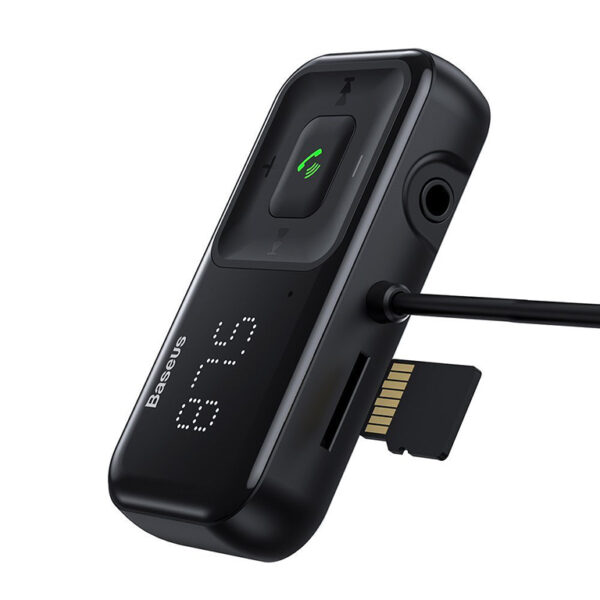 Baseus S-16 Bluetooth 5.0 FM Transmitter Wireless MP3 Car Charger-CCTM-E01-  6 Months Warranty - Image 4