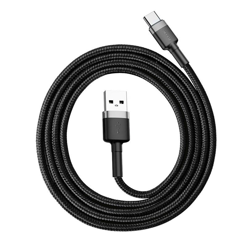 Baseus 1Meter Cafule USB For Type-C 3A Gray+Black Cable - Image 15