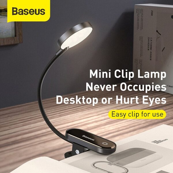 Baseus Comfort Reading Mini Clip Lamp Dark Gray - DGRAD-0G- 6 Months Warranty - Image 4