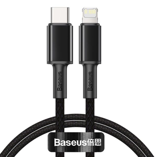 Baseus High Density 2M 20W Braided Fast Charging Data Cable Type-C to iP PD Black - CATLGD-A01 - 6 Months Warranty