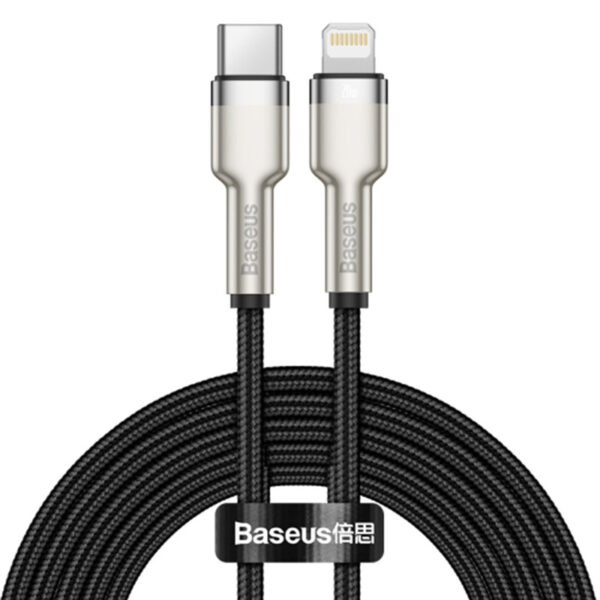 Baseus Cafule Series 2M Metal Data Cable Type-C to iP PD 20W  Black - CATLJK-B01 -  6 Months Warranty