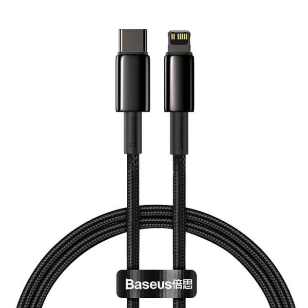 Baseus Tungsten Gold 1M Fast Charging Data Cable Type-C to iP PD 20W  Black - CATLWJ-01 -  6 Months Warranty