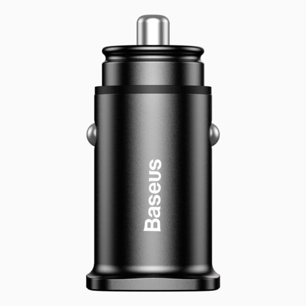 Baseus  Square Metal 30W A+A Dual QC3.0 Quick Car Charger Black - CCALL-DS01 - 6 Months Warranty - Image 2