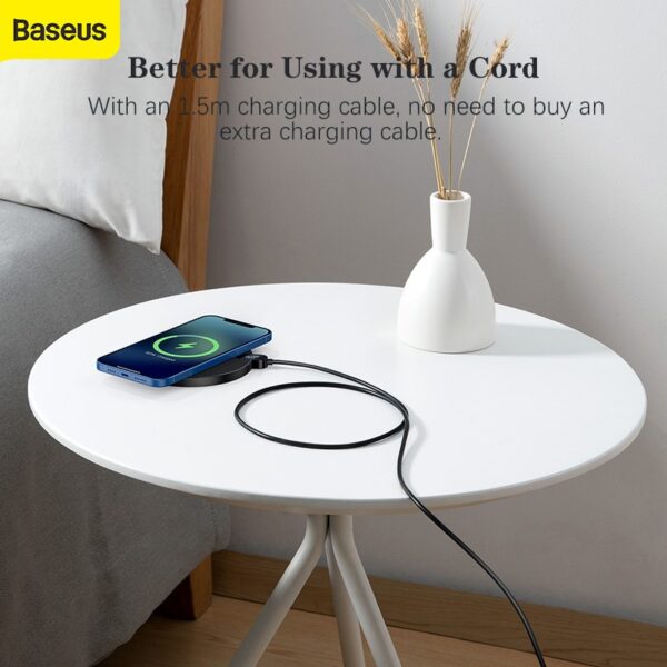 Baseus 15W Digital LED Display Gen 2 Wireless Charger  Black - CCED000001- 6 Months Warranty - Image 5