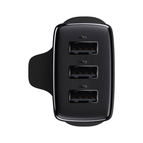 Baseus Compact 17W 3 USB Ports UK Pin Charger - 6M - Image 5