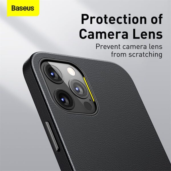 Baseus iPhone 12/12 Pro 6.1-Inch Leather Original Magnetic  Case Black - LTAPIPH61P-YP01 - Image 4