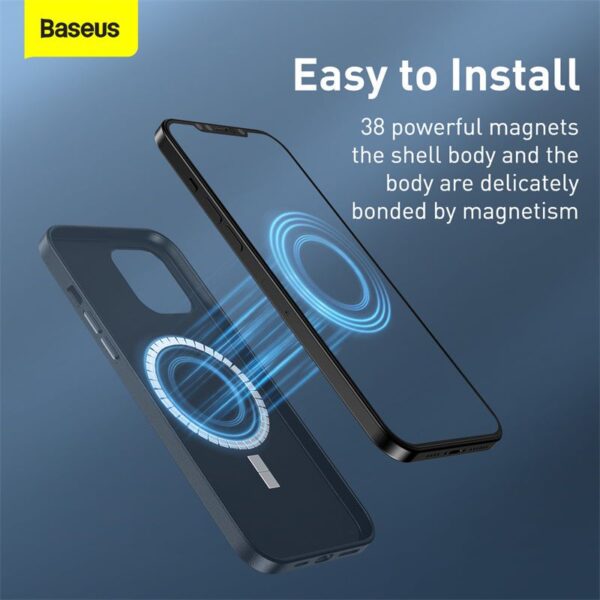 Baseus iPhone 12/12 Pro 6.1-Inch Leather Original Magnetic  Case Black - LTAPIPH61P-YP01 - Image 2