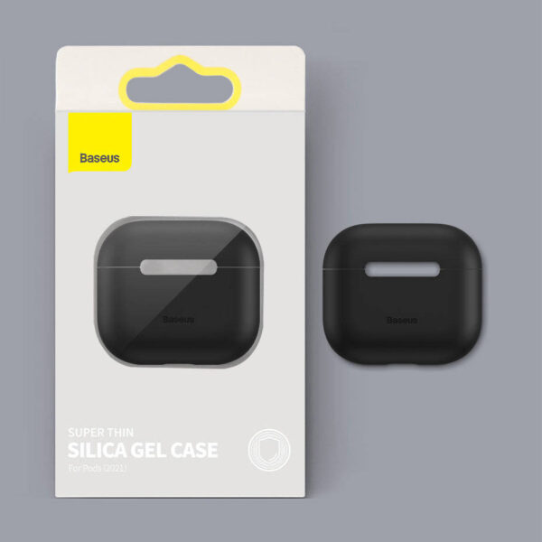 Baseus AirPods 3 Super Thin Silicone Case for Apple  Black,  -WIAPPOD-CBZ01 - Image 2