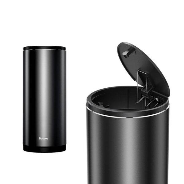 Baseus Gentleman Style Vehicle-mounted Trash Can Black-CRLJT-01 - Image 3