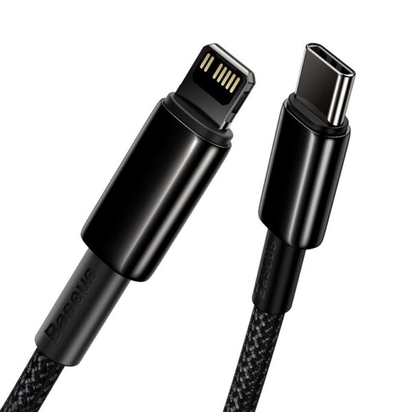 Baseus Tungsten Gold 1M Fast Charging Data Cable Type-C to iP PD 20W  Black - CATLWJ-01 -  6 Months Warranty - Image 4