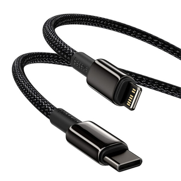 Baseus Tungsten Gold 1M Fast Charging Data Cable Type-C to iP PD 20W  Black - CATLWJ-01 -  6 Months Warranty - Image 3