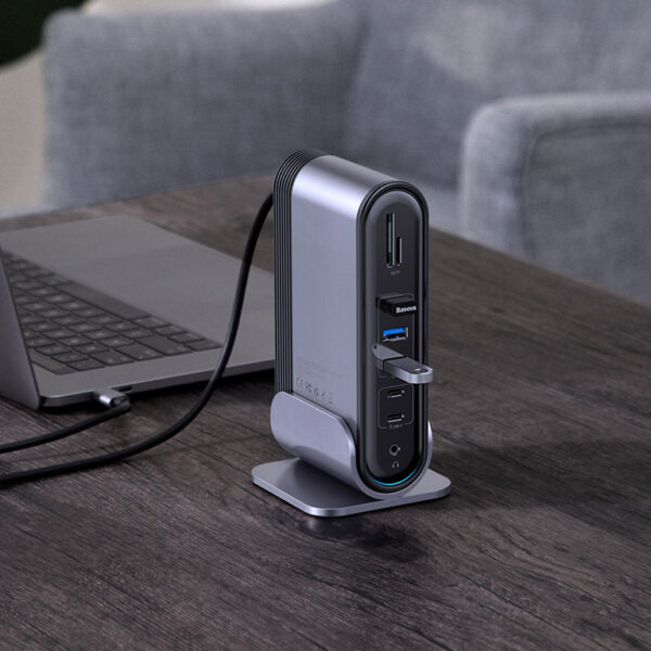Baseus 17-in-1 Working Station Three-Screen Multifunctional Type-C Hub Adapter - 6 Months Warranty - Image 5