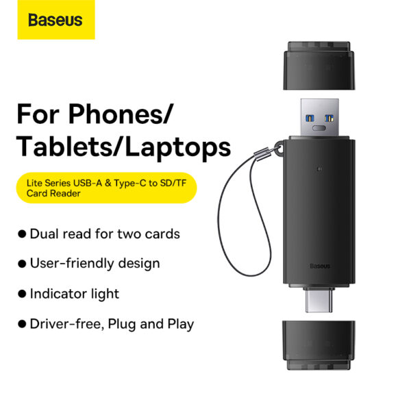 Baseus Card Reader Airjoy Series USB-A & Type-C - 6M - Image 2