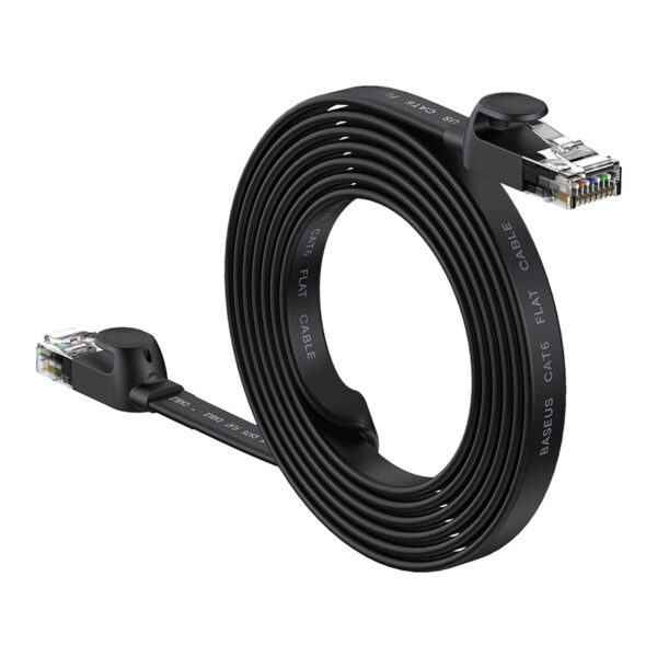 Baseus CAT 6 - 5m High Speed Six types of RJ45 Gigabit Network Cable (flat cable) Black - PCWL-D01- 6 Months warranty - Image 3