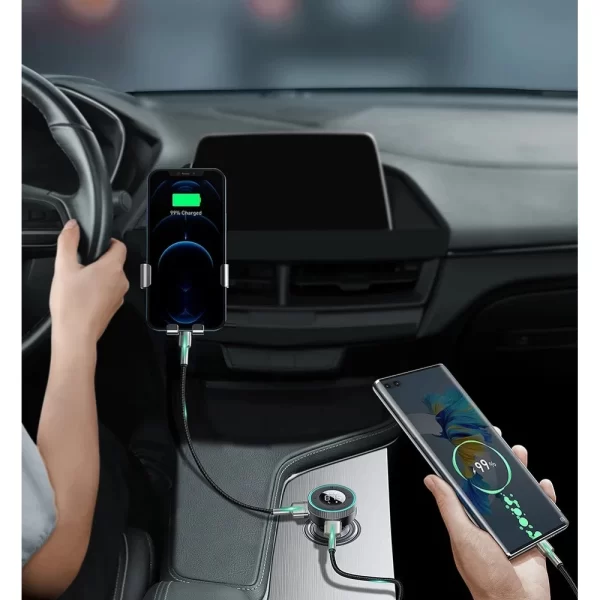 Baseus Enjoy Car Wireless MP3 Charger (Wireless 5.0+5V/3.4A) Black - CCLH-01 - 6 Months Warranty - Image 3