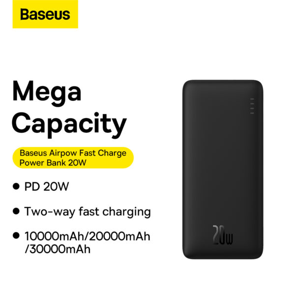 Baseus 30000mAh 20W Airpow Fast Charge Power Bank-baseuscolombo