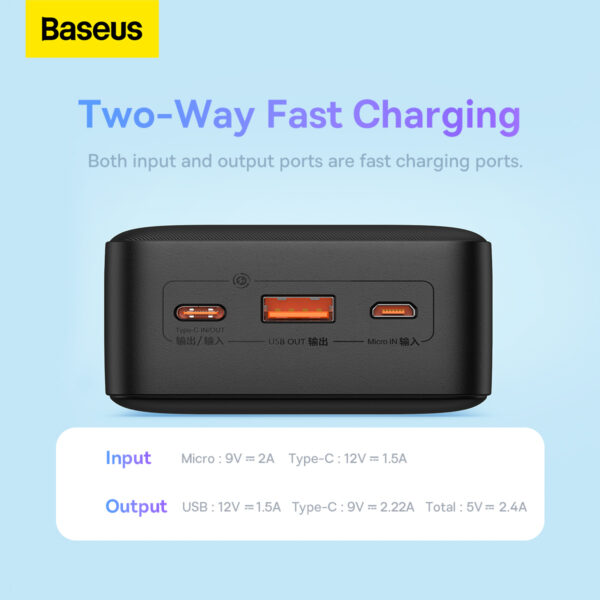 Baseus 30000mAh 20W Airpow Fast Charge Power Bank-baseuscolombo