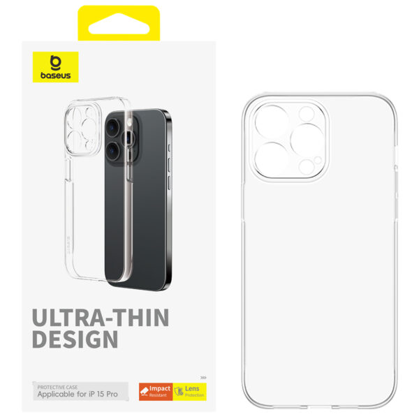 Baseus Lucent Series-iPhone 15 Pro-Clear Transparent, Ultra Thin Design Protective Case?- P60157204203-01 - Image 2