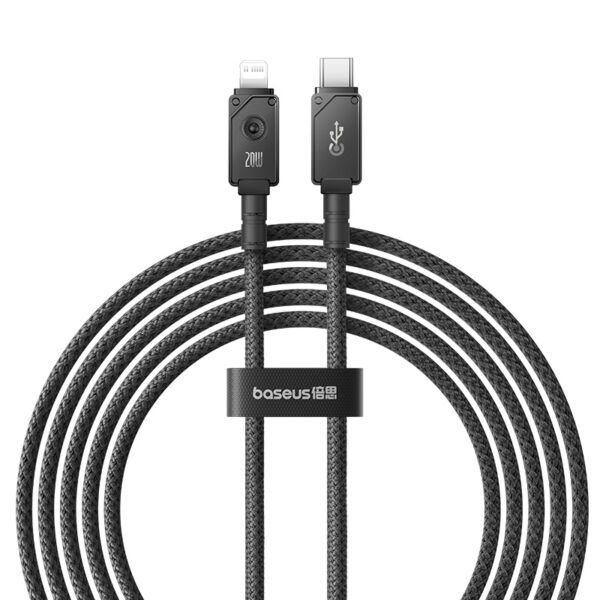 Baseus Unbreakable Series 2m Fast Charging Data Cable Type-C to Lightning 20W Cluster Black - P10355803111-01 - 6 Months Warranty