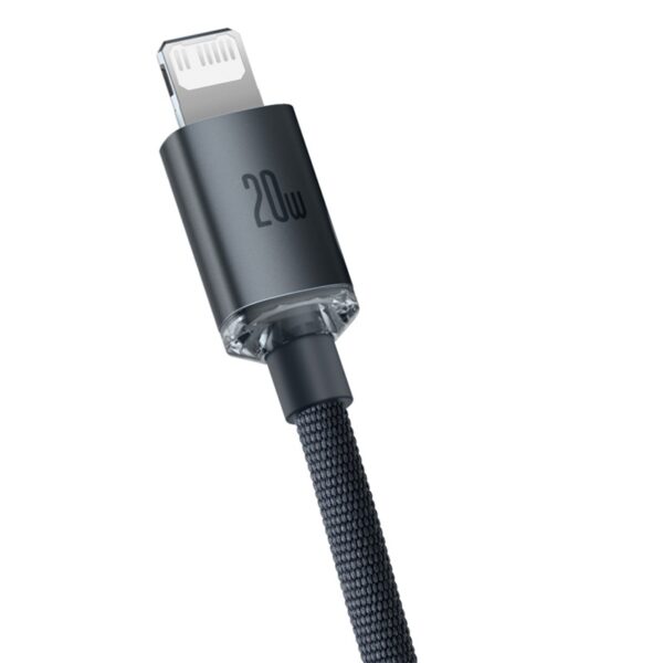 Baseus 1.2m Type-C to Lightning 20W Fast Charging Data Cable-Crystal Shine Series - Blue - Image 3