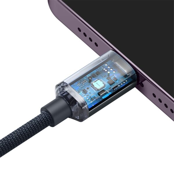 Baseus 1.2m Type-C to Lightning 20W Fast Charging Data Cable-Crystal Shine Series - Blue - Image 5