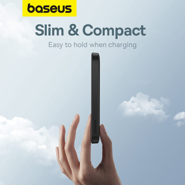 Baseus 5000mAh 20W Magnetic Mini Wireless Power Bank Black - Image 11