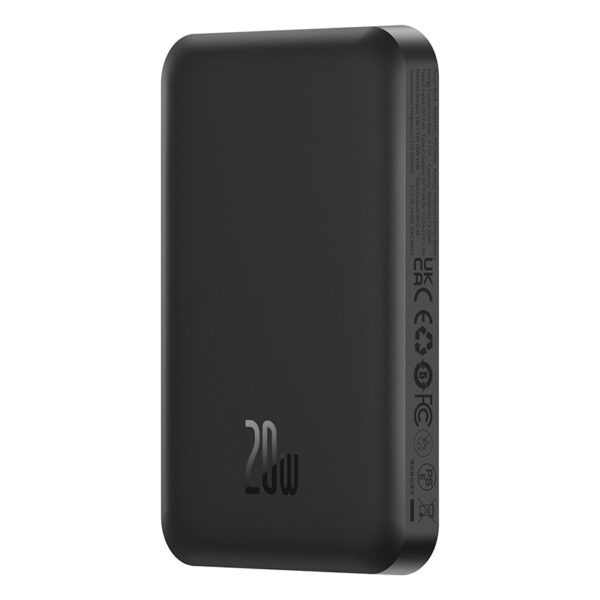 Baseus 5000mAh 20W Magnetic Mini Wireless Power Bank Black - Image 2