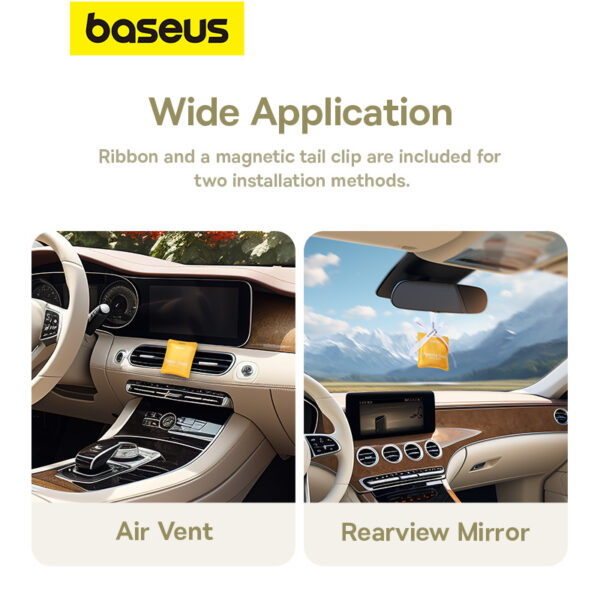 Baseus Margaret Series Car Air Freshener (Pomelo Coast) - Custard Yellow - Image 10