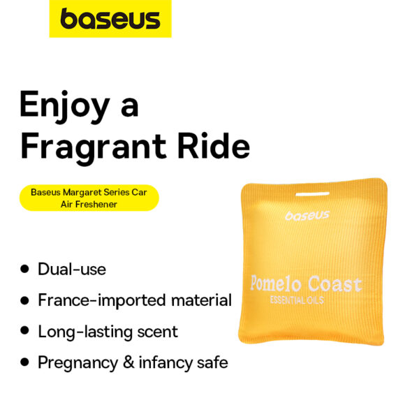 Baseus Margaret Series Car Air Freshener (Pomelo Coast) - Custard Yellow - Image 15