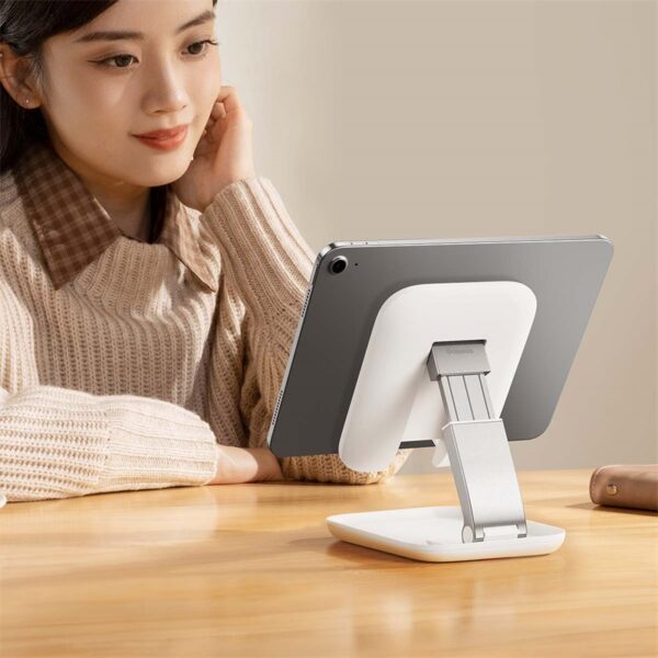 Baseus Folding Stand for Tablets - Seashell Series- White - Image 8