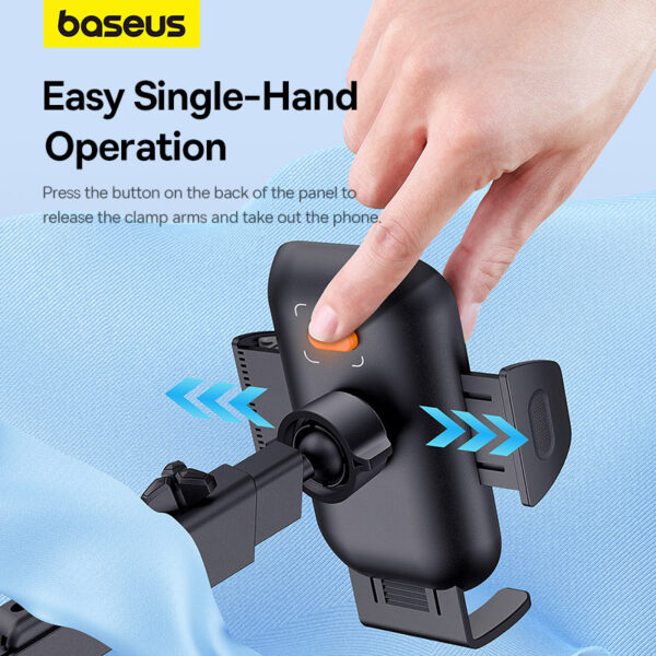 Baseus Clamp-Type Phone Holder  Ultra Control Go Series (Suction Cup Version) - Cluster Black - Image 15