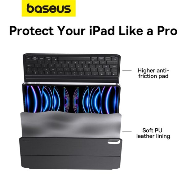 Baseus 12.9 Inch iPad Pro (2018/2020/2021/2022) Brilliance Series Magnetic Keyboard Case - 6M - Image 15