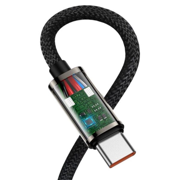 Baseus 1m Type-C to Type-C 100W Legend Series Elbow Fast Charging Data Cable - Black - Image 3