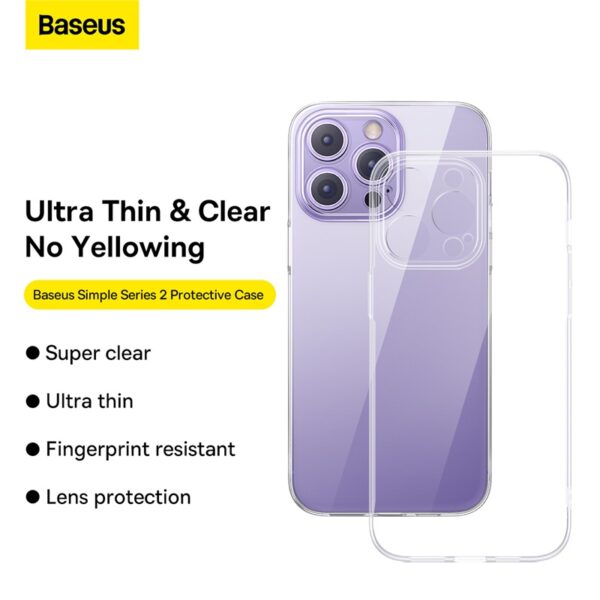 Baseus iPhone 14 Pro Max Case - Simple Series 2 - Clear - Image 12