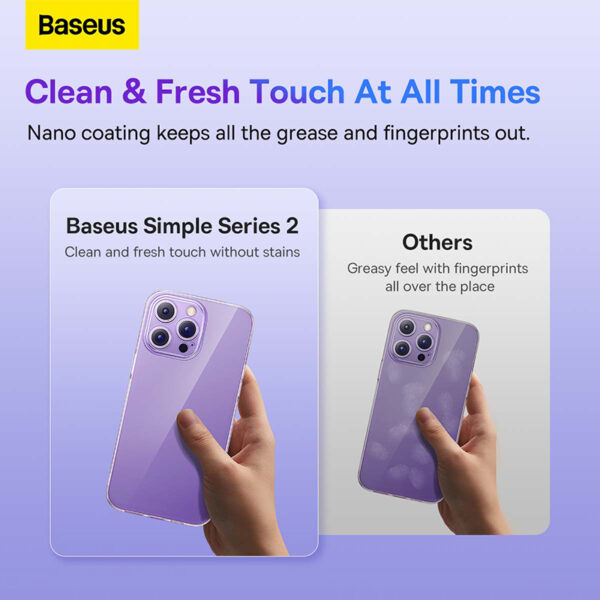 Baseus iPhone 14 Pro Case - Simple Series 2 - Clear - Image 11