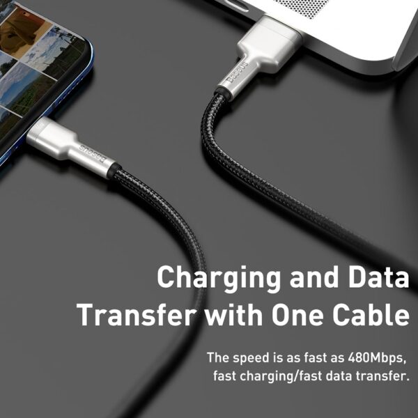 Baseus 1M USB to Type-C 66W Metal Data Cable - Image 5