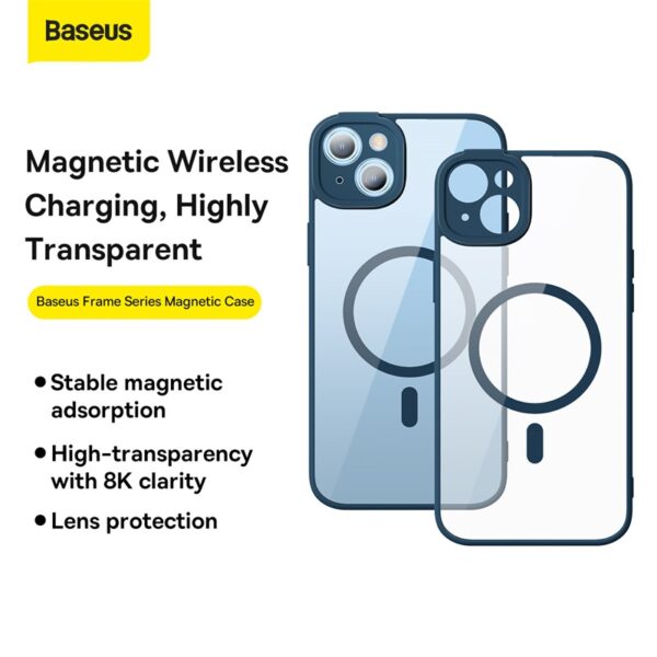 Baseus iPhone 14 Plus Frame Series Magnetic Case with Tempered Glass - Image 11