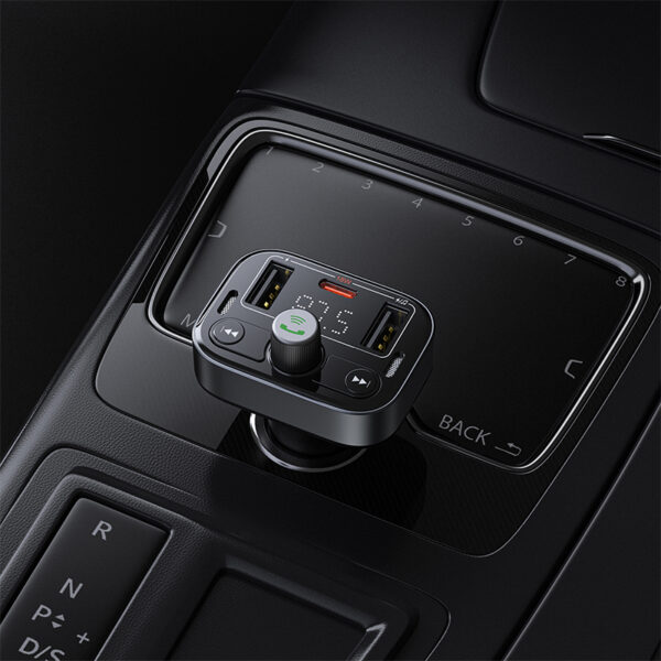 Baseus S-09 Pro Series Car FM Transmitter Cluster Black - 6M - Image 7