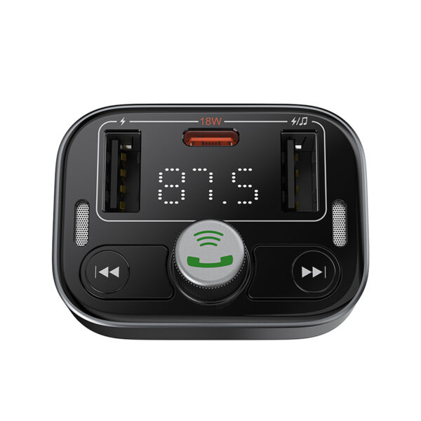 Baseus S-09 Pro Series Car FM Transmitter Cluster Black - 6M - Image 2