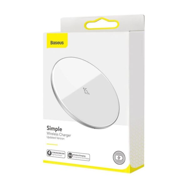 Baseus 15W Simple Wireless Charger (Updated Version for Type-C) - White - 6M - Image 7