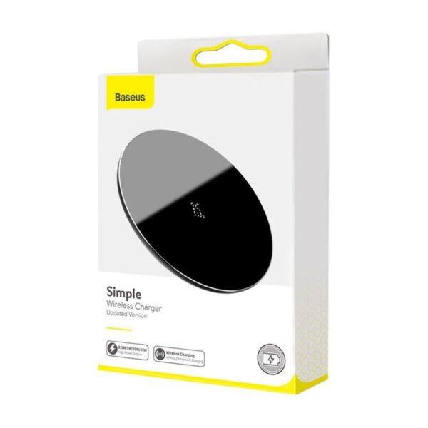 Baseus 15W Simple Wireless Charger (Updated Version for Type-C) - Black - 6M - Image 6