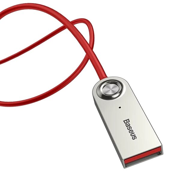 Baseus BA01 USB Wireless Bluetooth Adapter Cable Red - 6M - Image 2