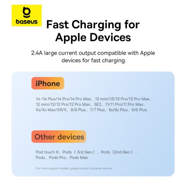 Baseus 0? Series 2 Meter USB to Lightning Cable- 6M - Image 14