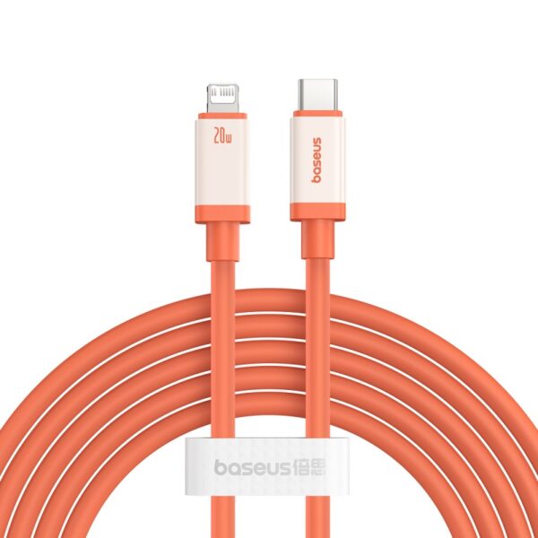 Baseus 0? Series 2m Type-C to iP 20W Fast Charging Data Cable Canyon Coral - 6M