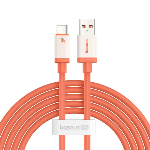 Baseus 0? Series 2m USB to Type-C 100W Fast Charging Data Cable - Canyon Coral - 6M