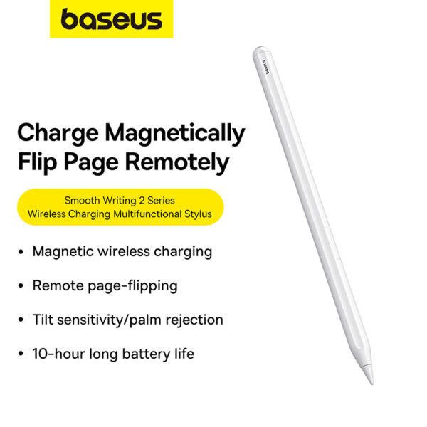 Baseus Smooth Writing 2 Series Wireless Charging Multifunctional Stylus - Moon White - 6M - Image 12