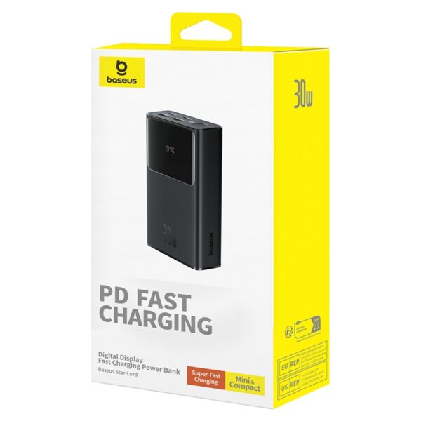 Baseus 10000mAh 30W Star-Lord Digital Display Fast Charging Power Bank - Cluster Black baseuscolombo