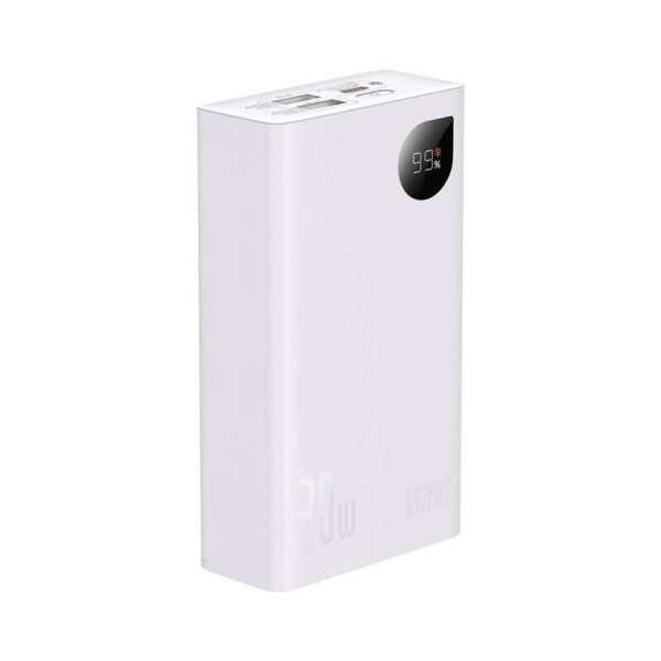 Baseus 20000mAh 30W Adaman2 VOOC Edition Digital Display Fast Charge Power Bank - White - 6M Baseus Colombo